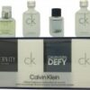 Calvin Klein Men's Mini Gift Set 2 x 10ml CK One EDT + 10ml Eternity EDT + 10ml Defy EDT